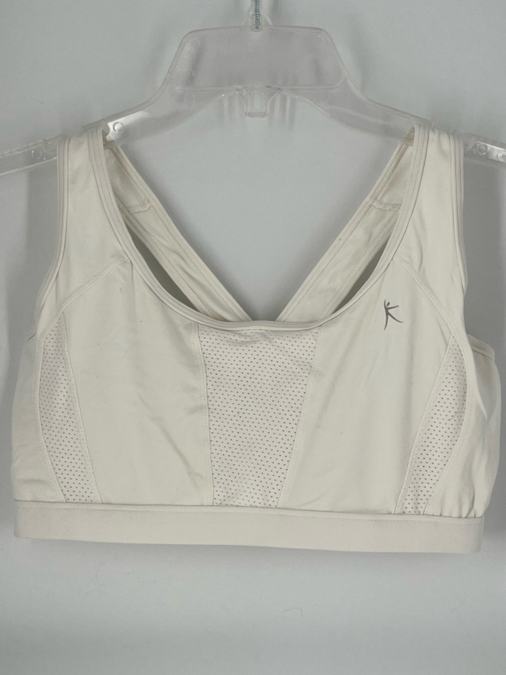 Danskin Now White Seamless Racerback Sports Bra